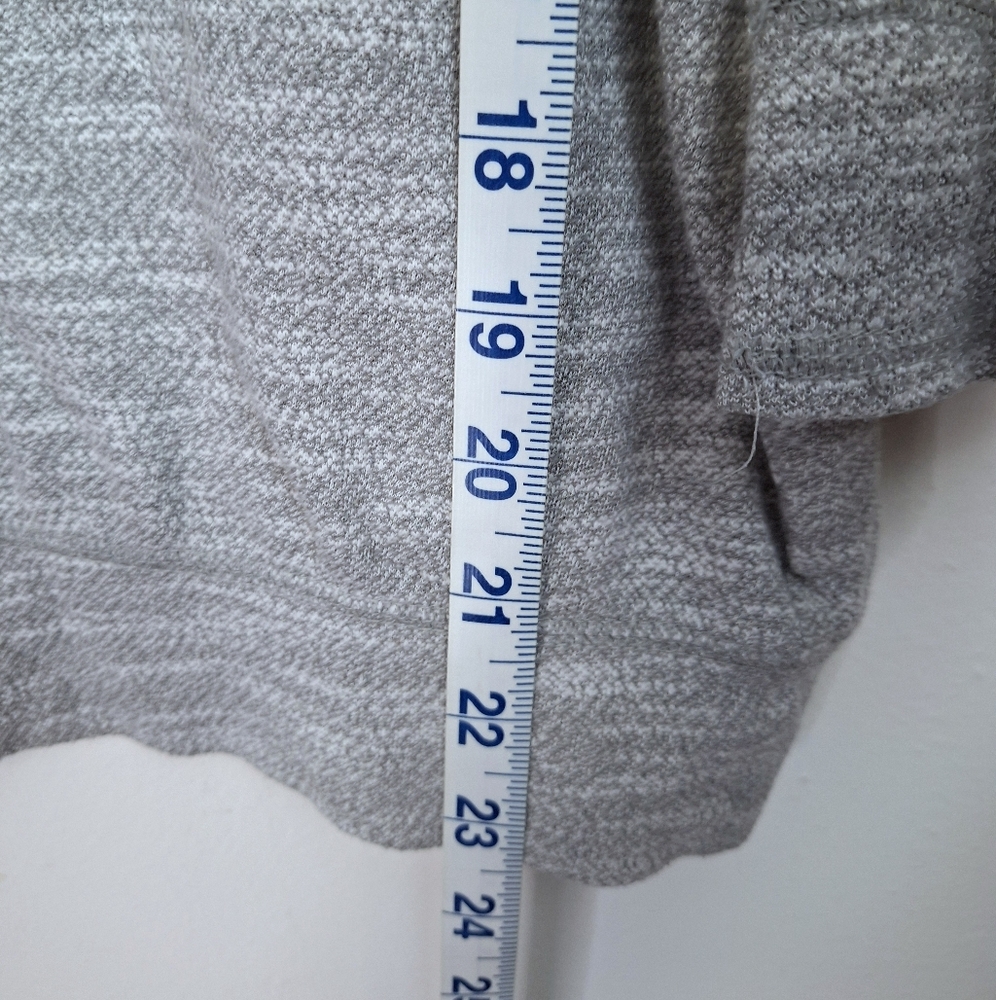 Free People Womens Heather Gray 3/4 Puff Sleeve Scoop Neck Knit Sweater Blouse - Picture 11 of 13